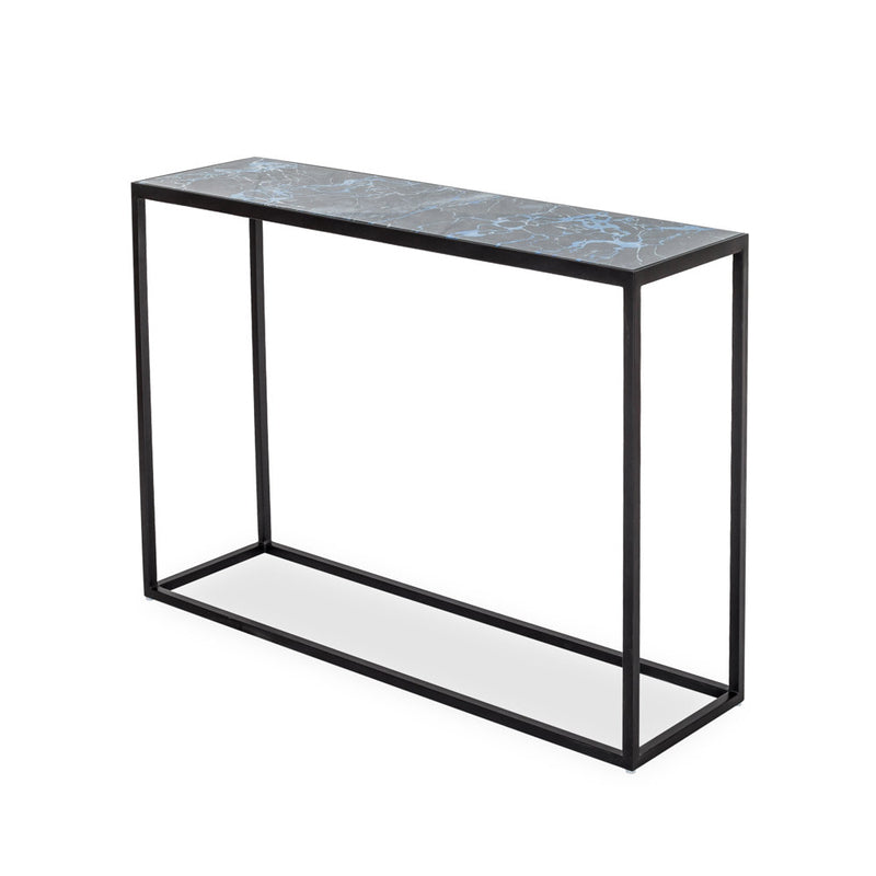 Indigo Glass Console Table