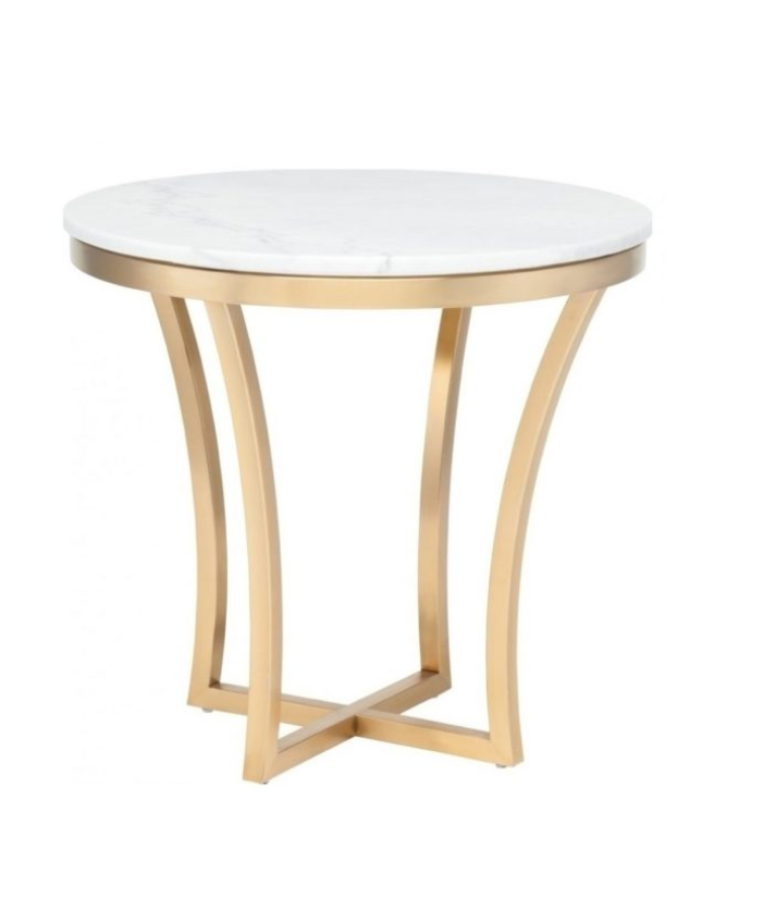 White Marble Side Table