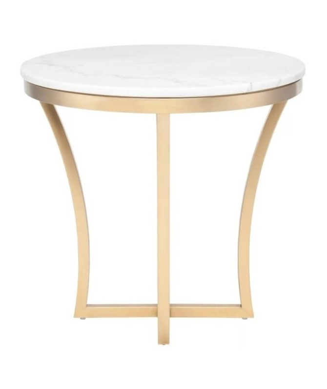 White Marble Side Table