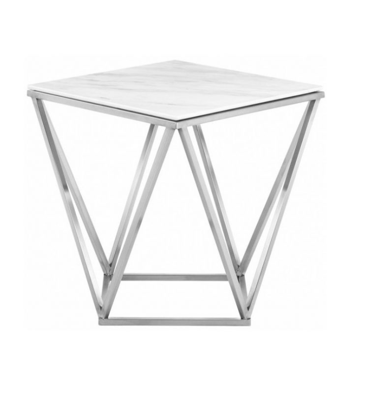 White Marble Side Table