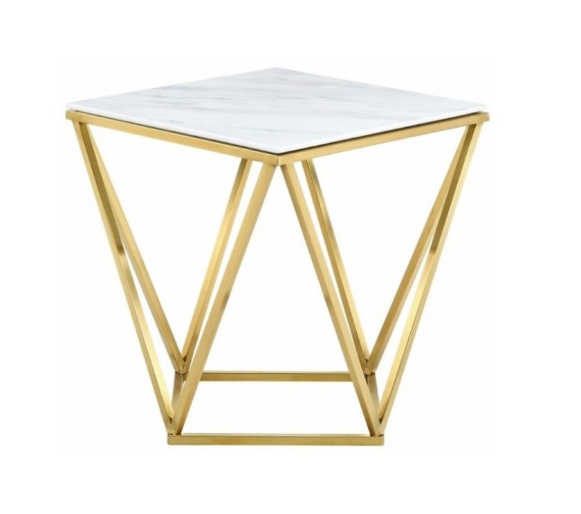 White Marble Side Table